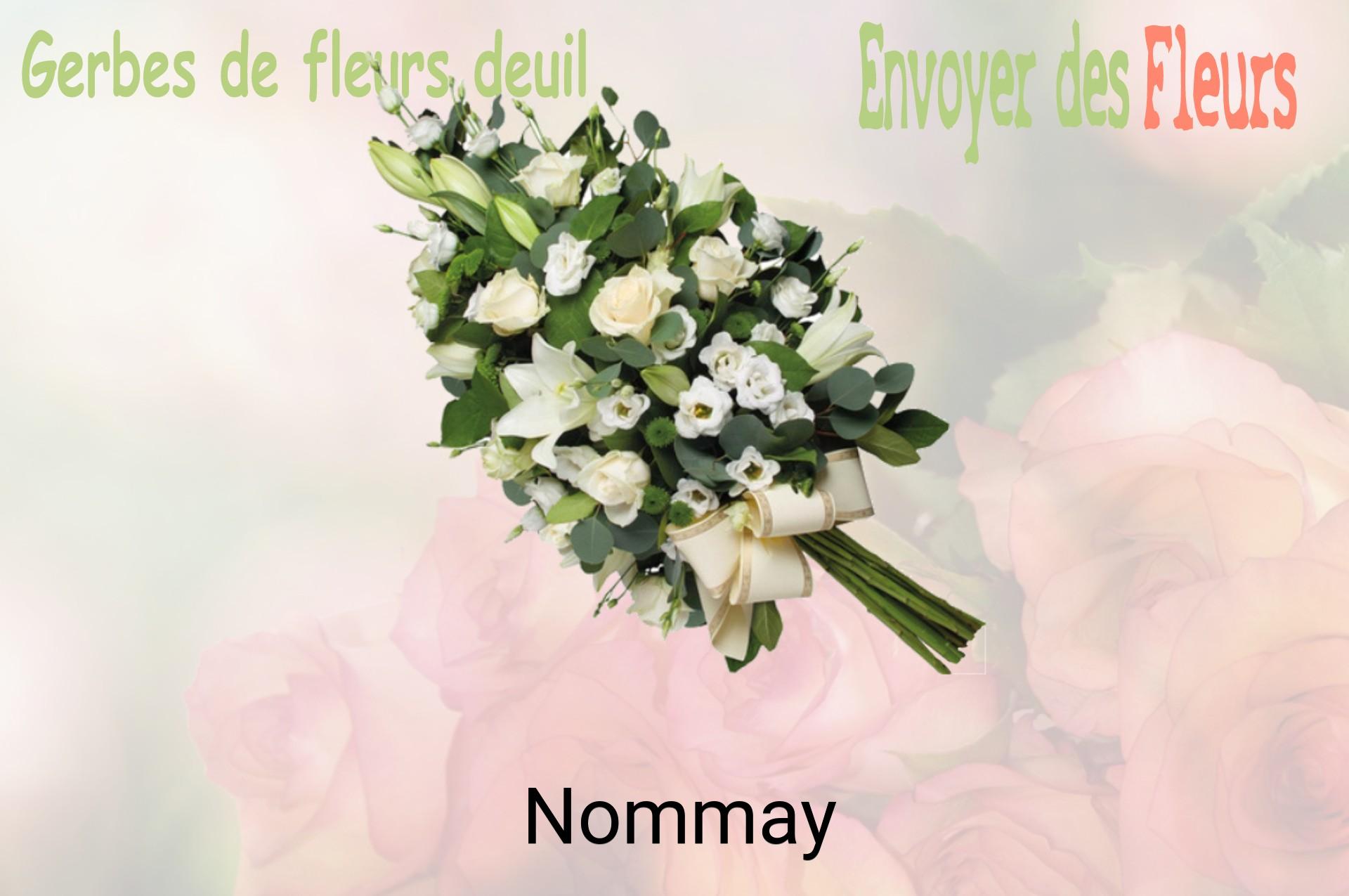 Gerbe de fleurs de deuil livrée à Nommay